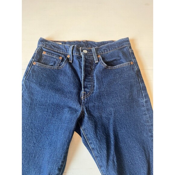 Levi's‎ Premium 501 S Skinny Button Fly Women's 27 Dark Wash Denim Jeans - Picture 2 of 7